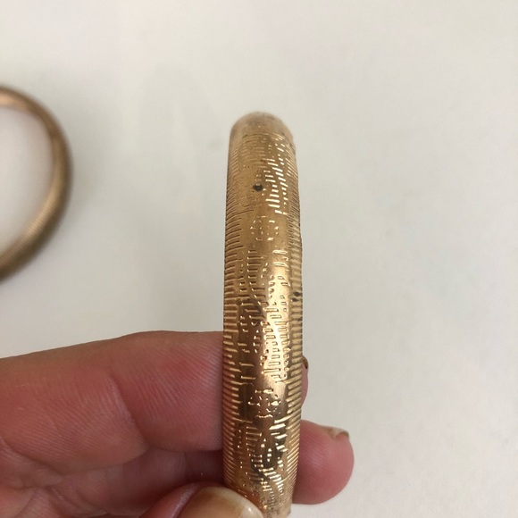 Antique Victorian Gold Tone Bracelets - Picture 4 of 4